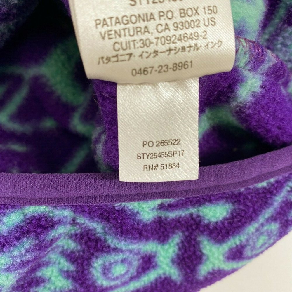 Patagonia Snap T Synchilla Womens Ikat Big Fish Small Purple - Picture 8 of 8
